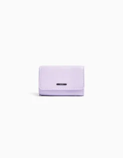 BERSHKA Porte-monnaie basique brillant Violet New
