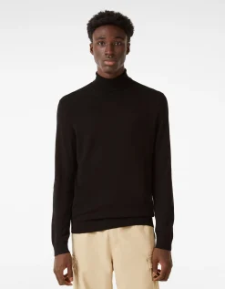 BERSHKA Pull à col roulé Noir Fashion