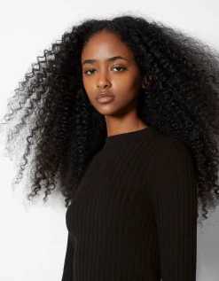 BERSHKA Pull bord-côte col roulé Noir Online