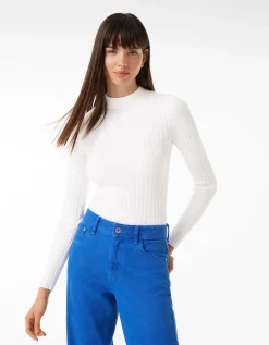 BERSHKA Pull bord-côte col roulé Noir Online