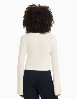 BERSHKA Pull col rond Bleu Best Sale