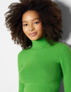 BERSHKA Pull col roulé Sable Fashion