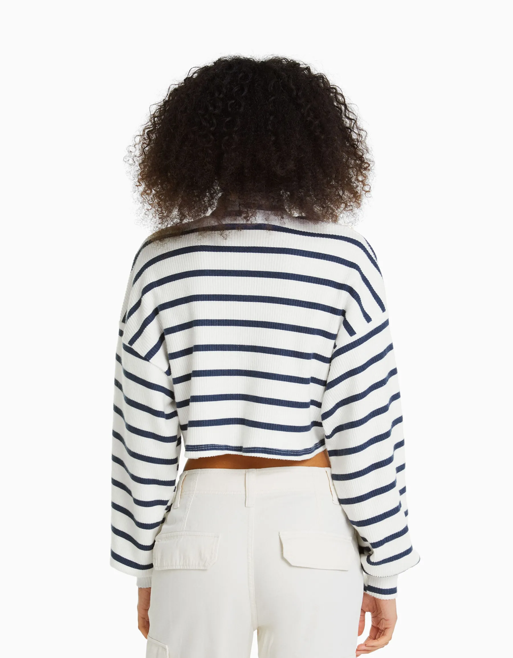 BERSHKA Pull cropped Vert New