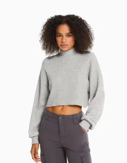 BERSHKA Pull cropped Vert Best