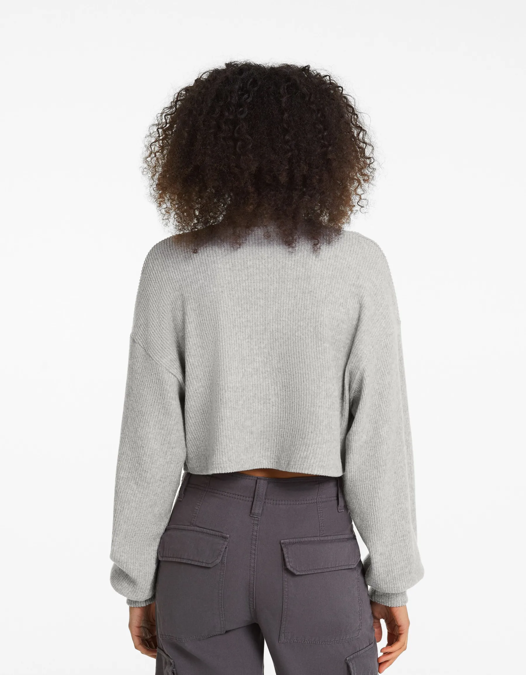 BERSHKA Pull cropped Vert Best