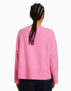 BERSHKA Pull oversize Rose Best Sale