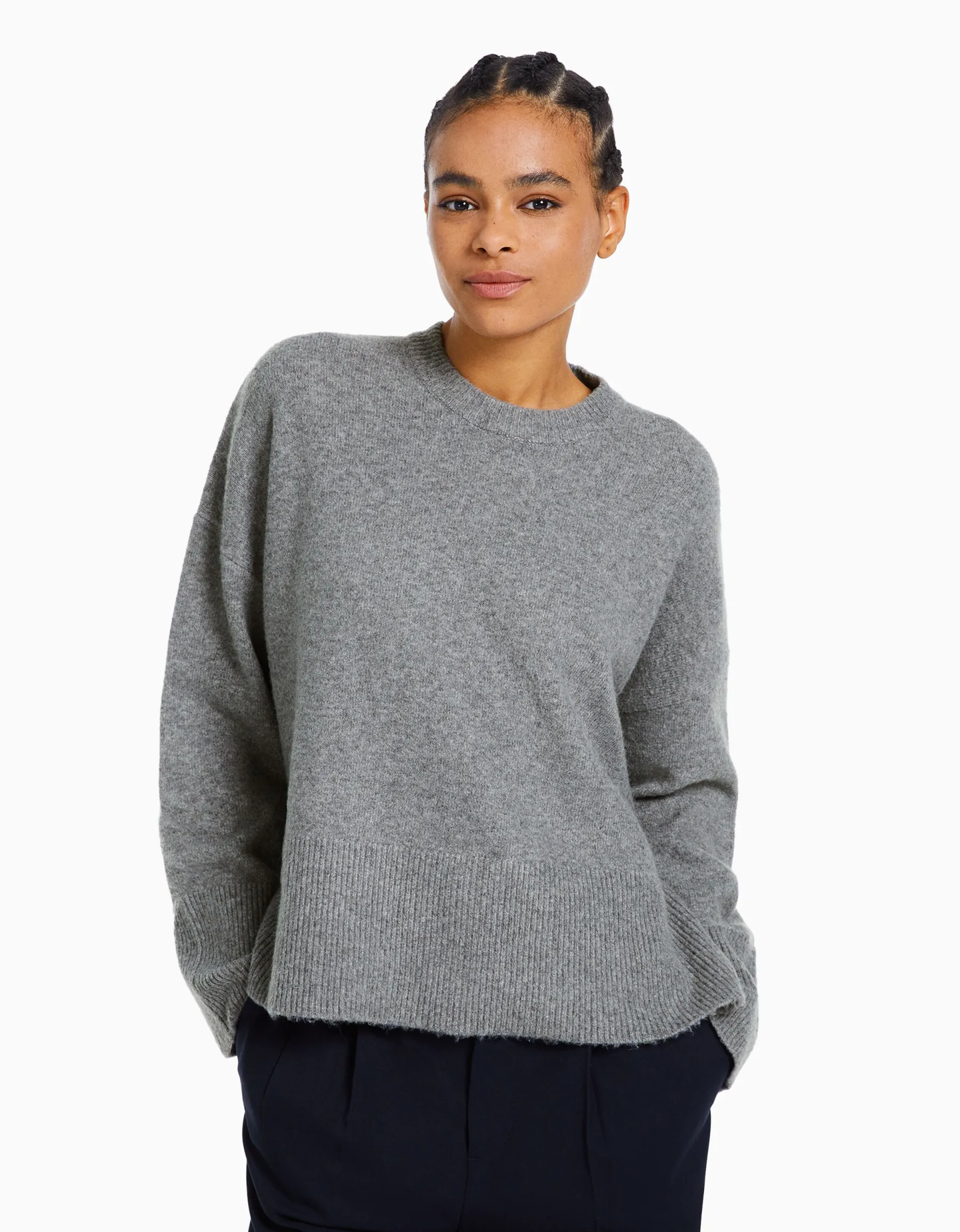 BERSHKA Pull oversize Rose Clearance