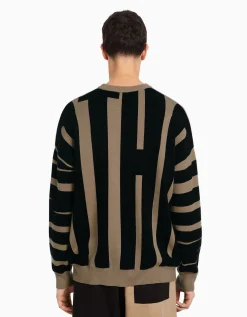 BERSHKA Pull texte Marron Fashion