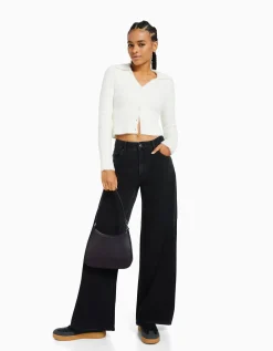 BERSHKA Sac anse Noir Sale