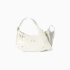 BERSHKA Sac anse similicuir rivets Blanc Outlet