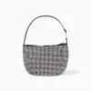 BERSHKA Sac anse strass Noir New
