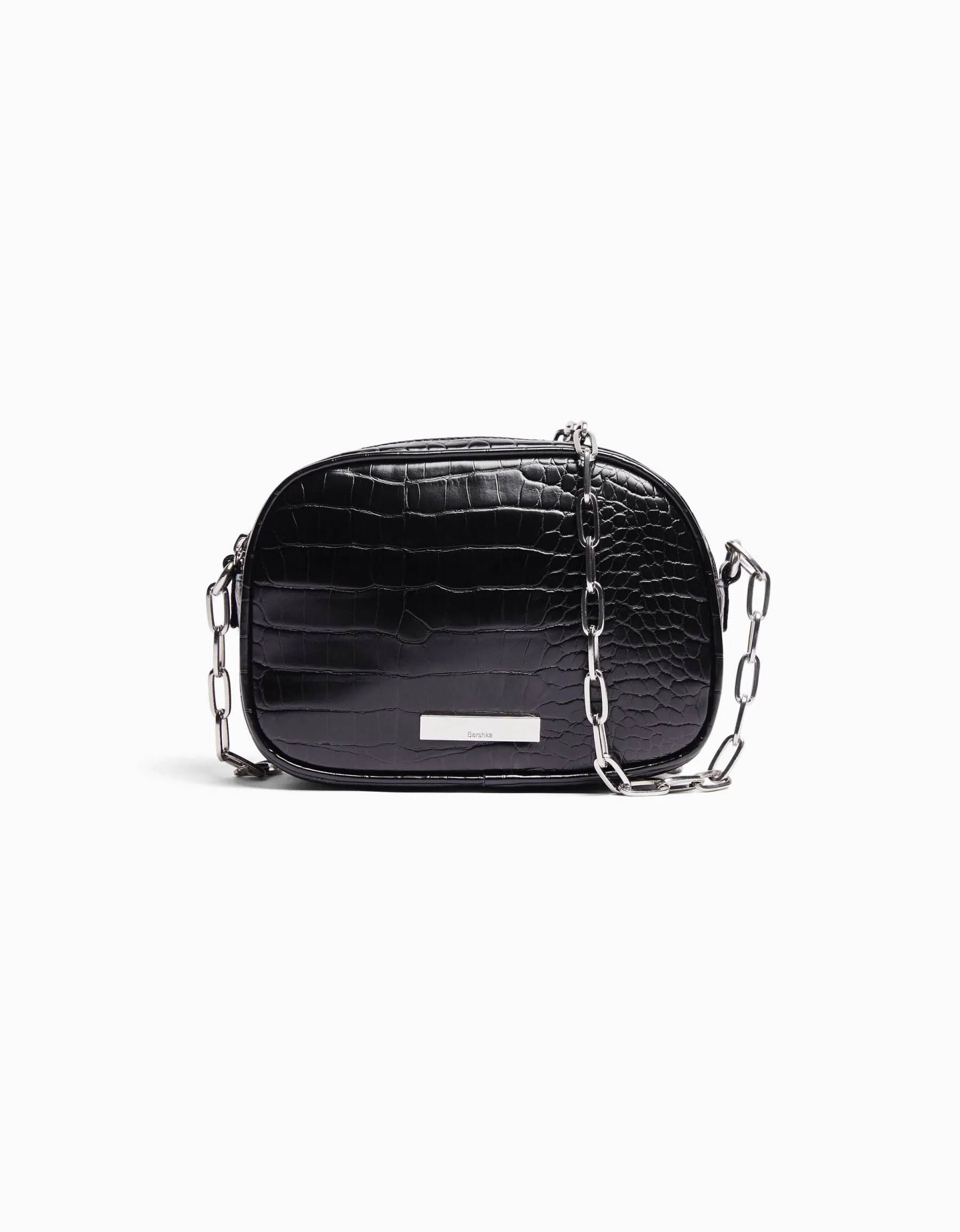 BERSHKA Sac anse texturé double fermeture Éclair Blanc Online