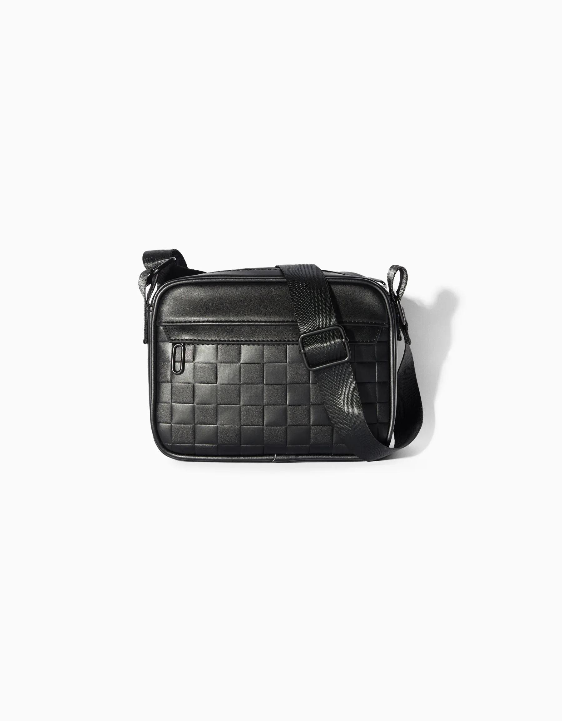 BERSHKA Sac bandoulière effet damier Noir Shop