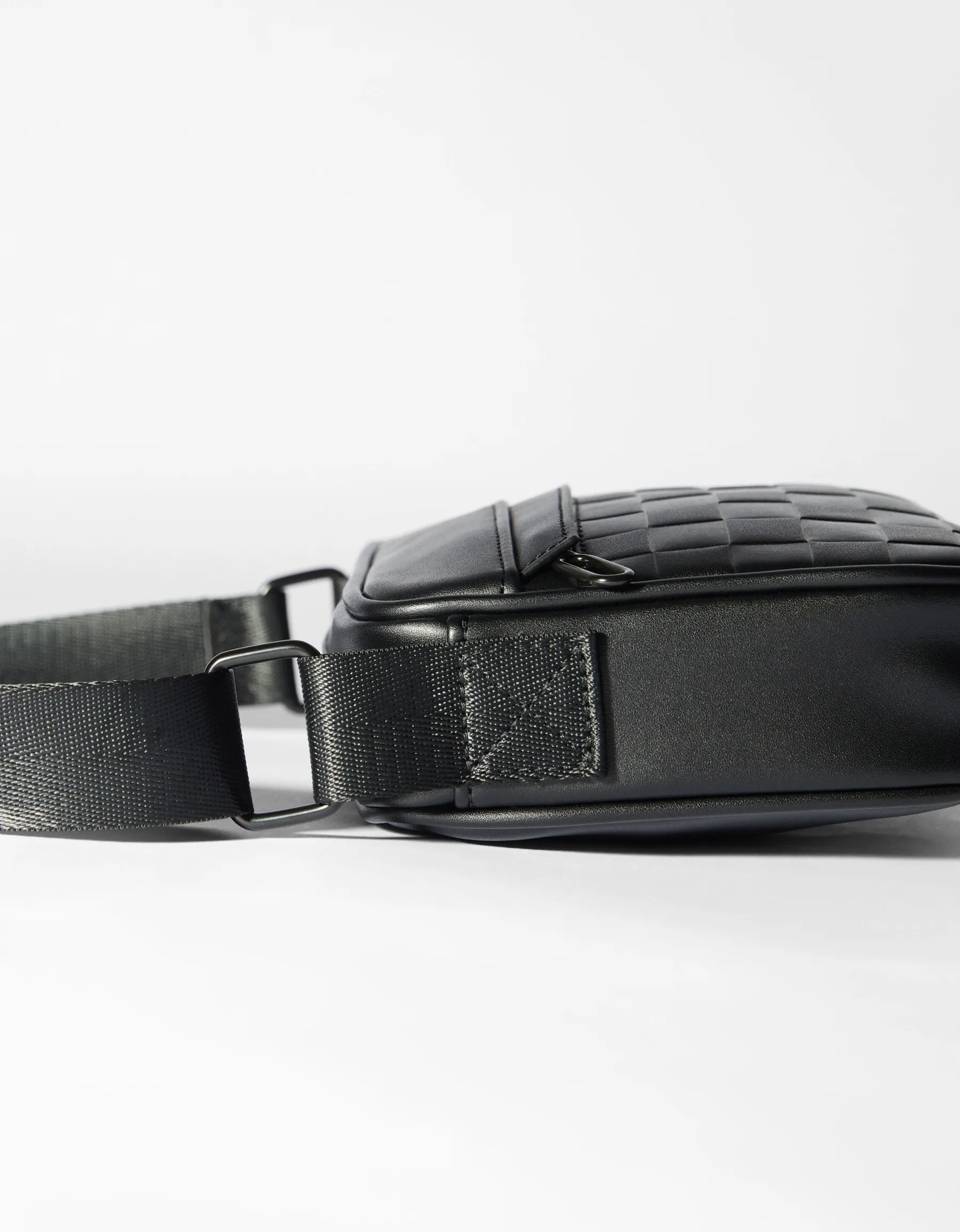 BERSHKA Sac bandoulière effet damier Noir Shop