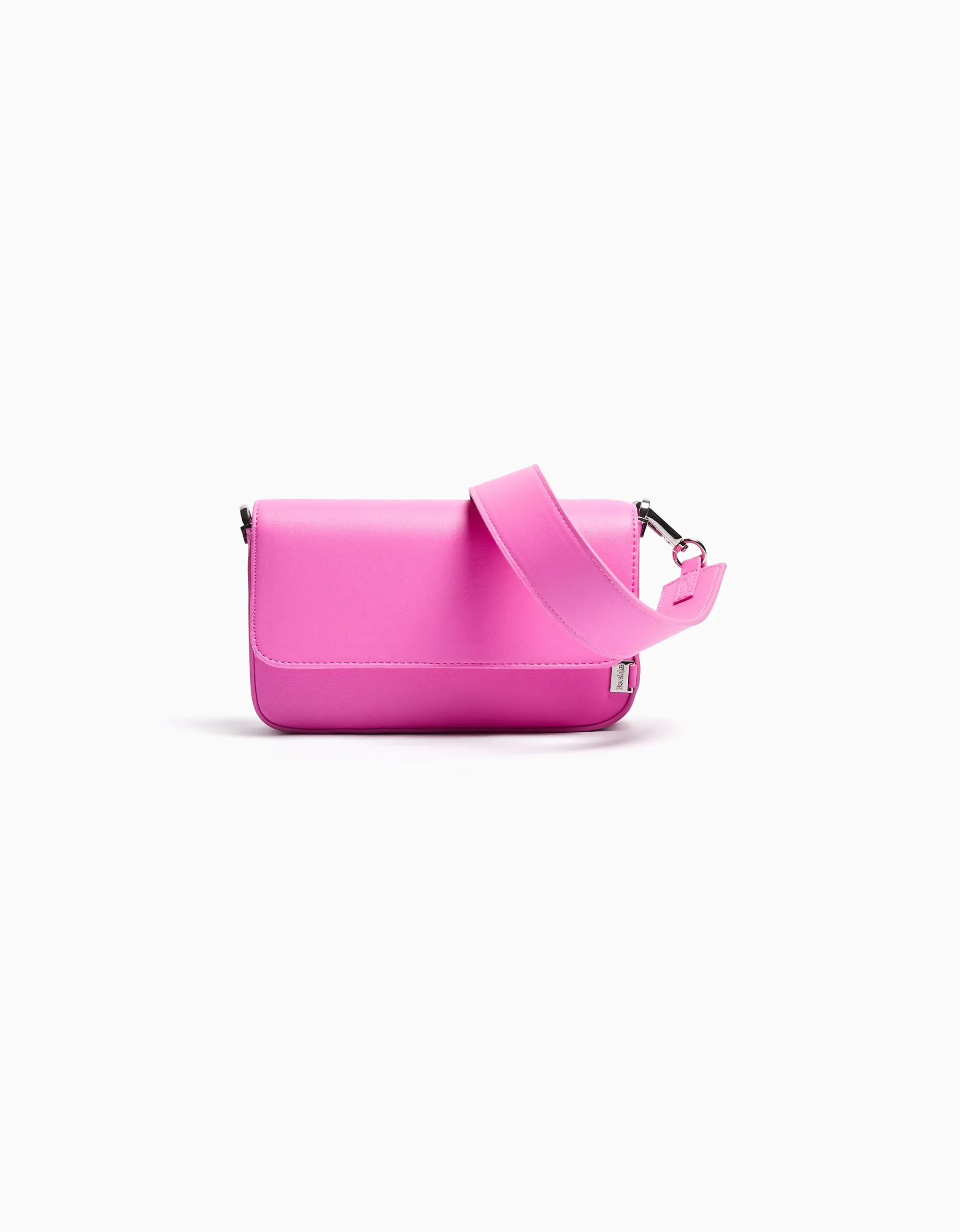 BERSHKA Sac bandoulière rigide Noir Outlet