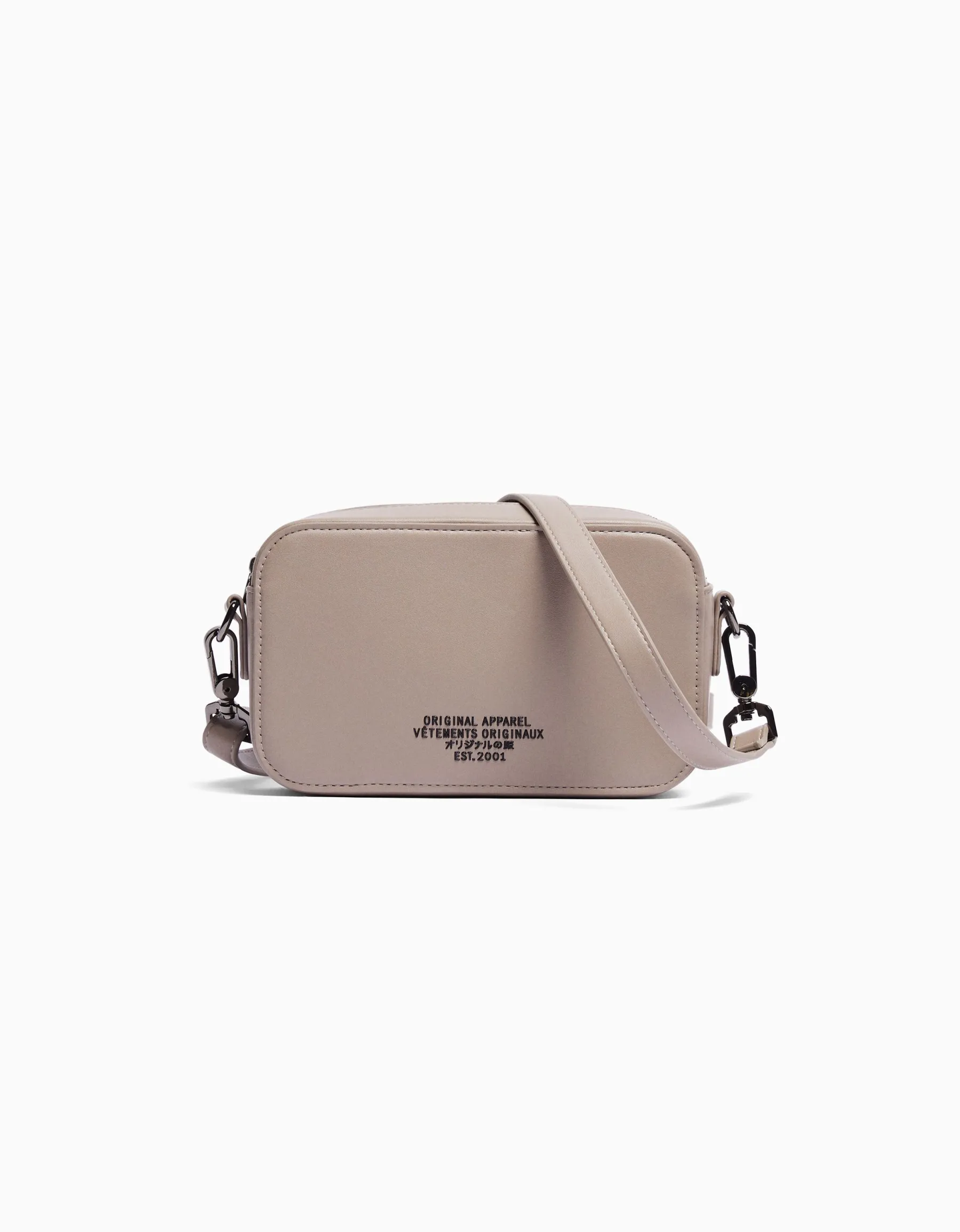BERSHKA Sac bandoulière rigide Noir Flash Sale