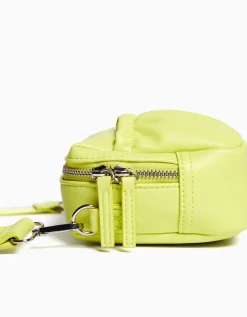 BERSHKA Sac bandoulière similicuir papillon Lime Best Sale