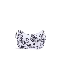 BERSHKA Sac besace imprimé Blanc Clearance