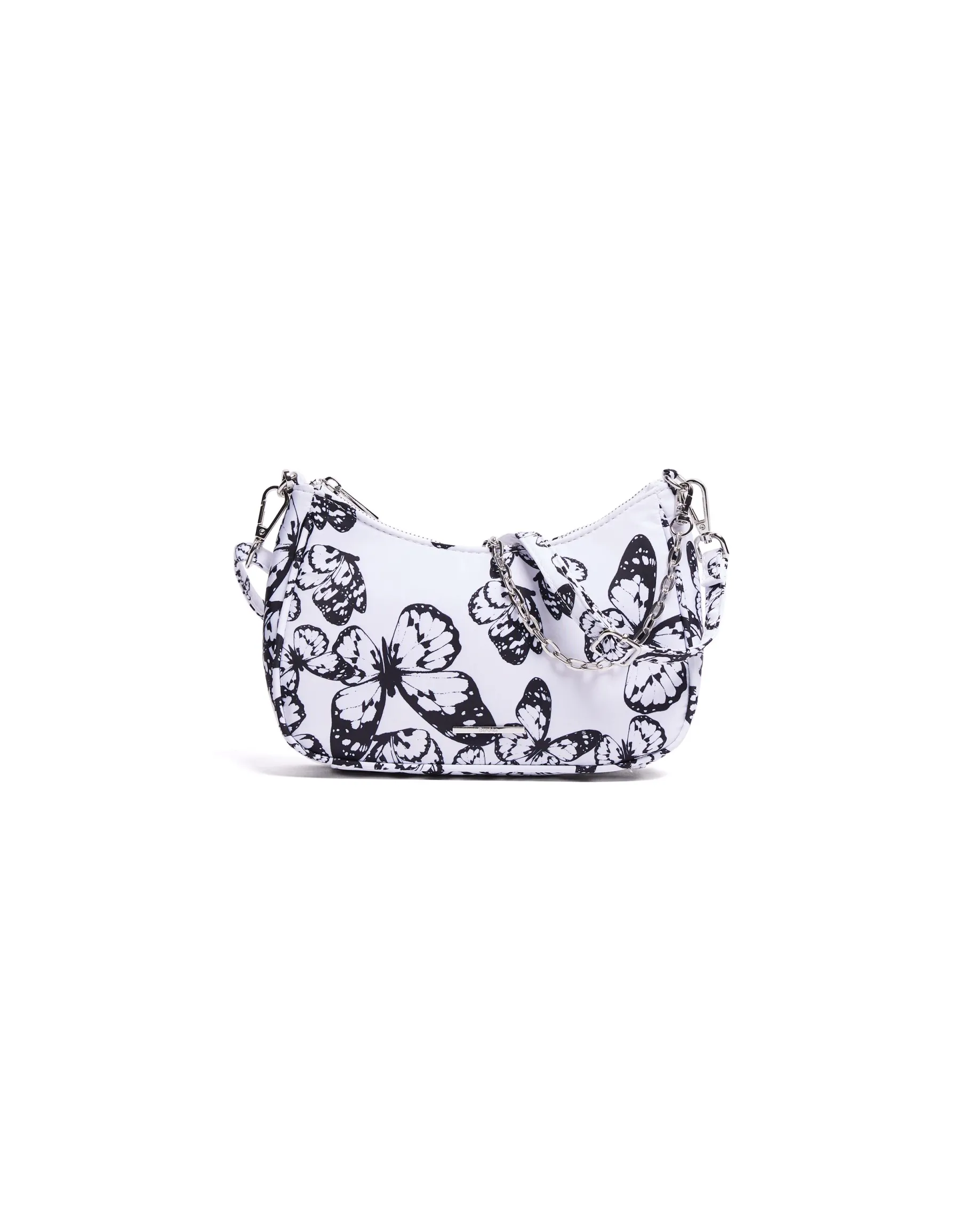 BERSHKA Sac besace imprimé Blanc Clearance