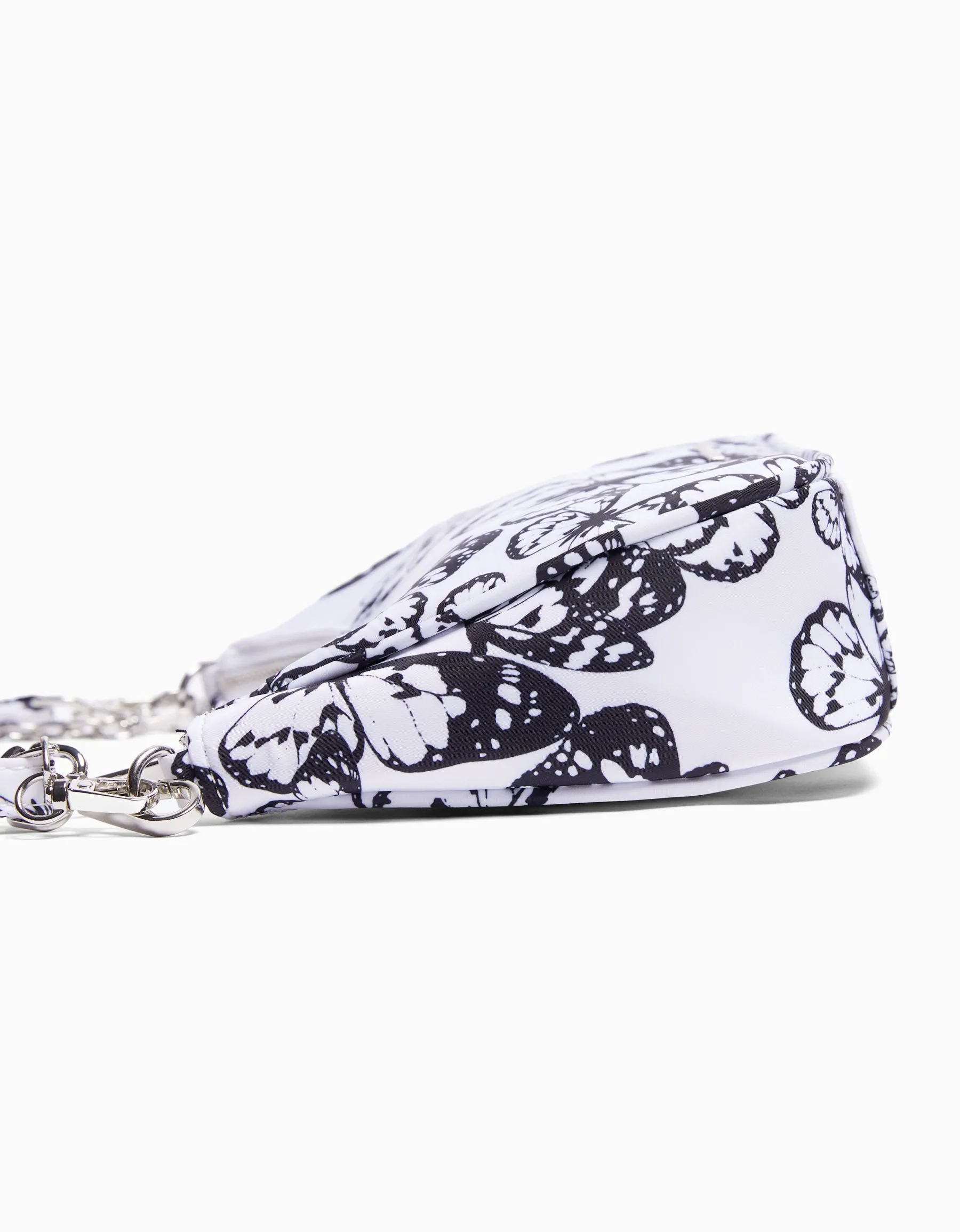 BERSHKA Sac besace imprimé Blanc Clearance