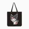 BERSHKA Sac cabas toile imprimé Kuromi Noir Flash Sale