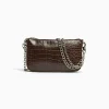 BERSHKA Sac chaîne imitation croco Blanc Discount