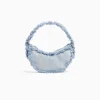 BERSHKA Sac denim anse effrangé Bleu Flash Sale