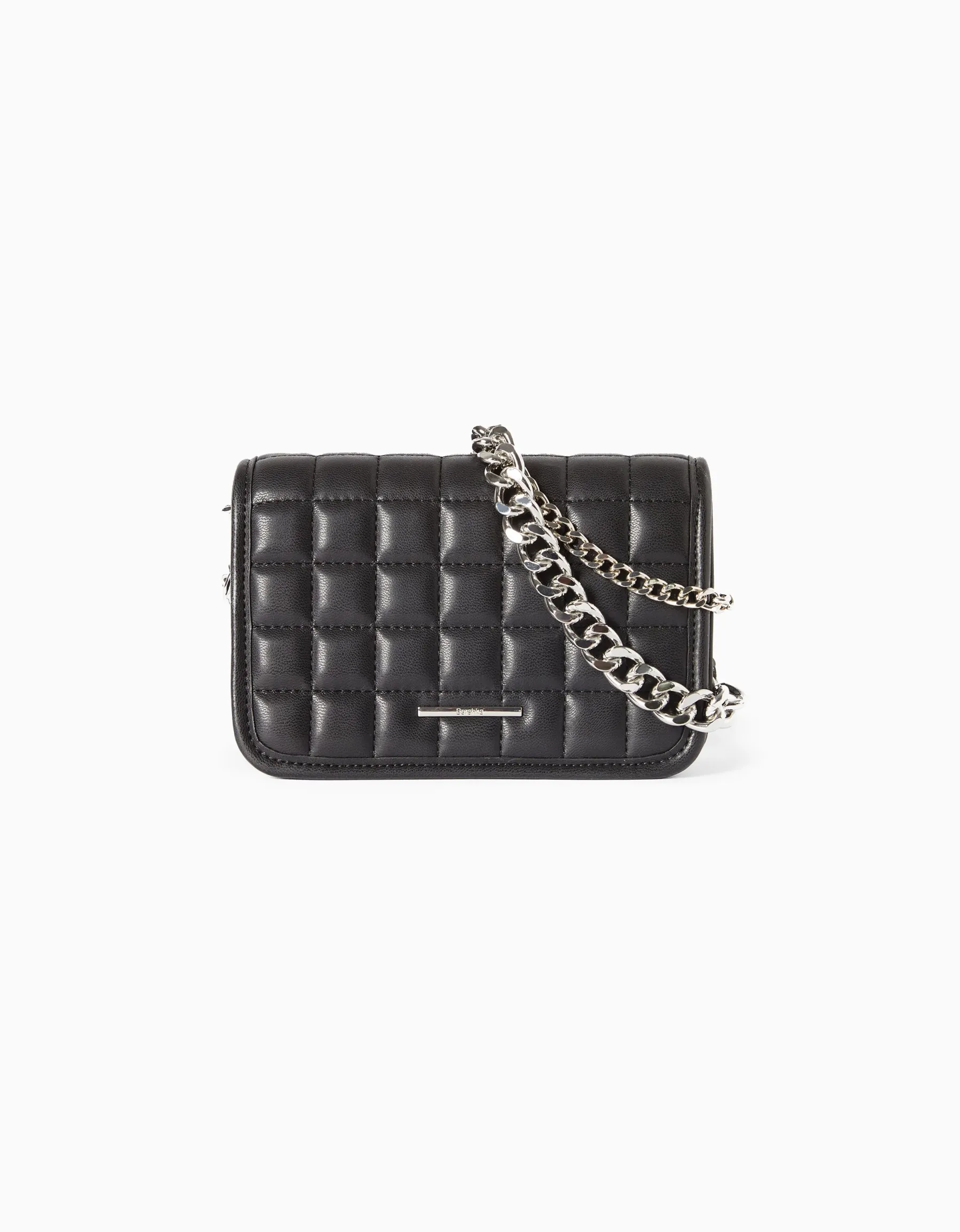 BERSHKA Sac matelassé chaîne Écru Flash Sale