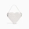 BERSHKA Sac matelassé cœur anse réglable Blanc Best Sale