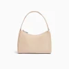 BERSHKA Sac porté épaule tissu Beige Outlet