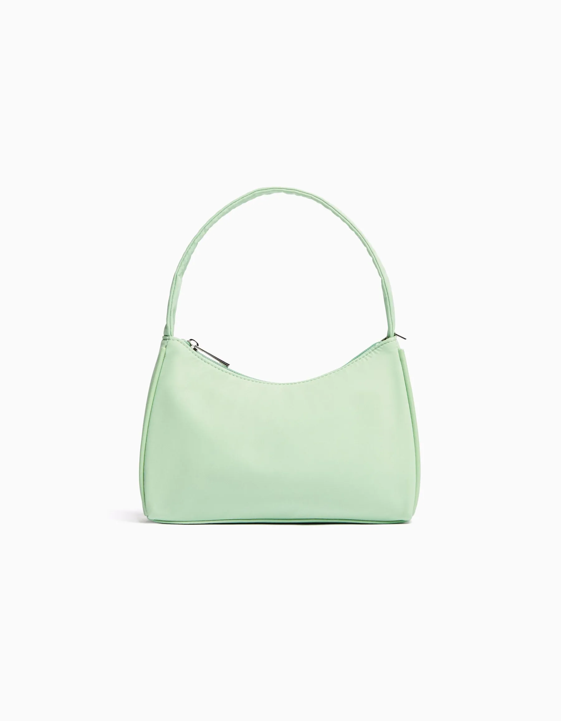 BERSHKA Sac porté épaule tissu Bleu turquoise New