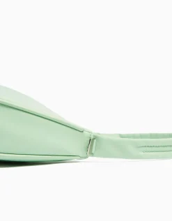 BERSHKA Sac porté épaule tissu Bleu turquoise New