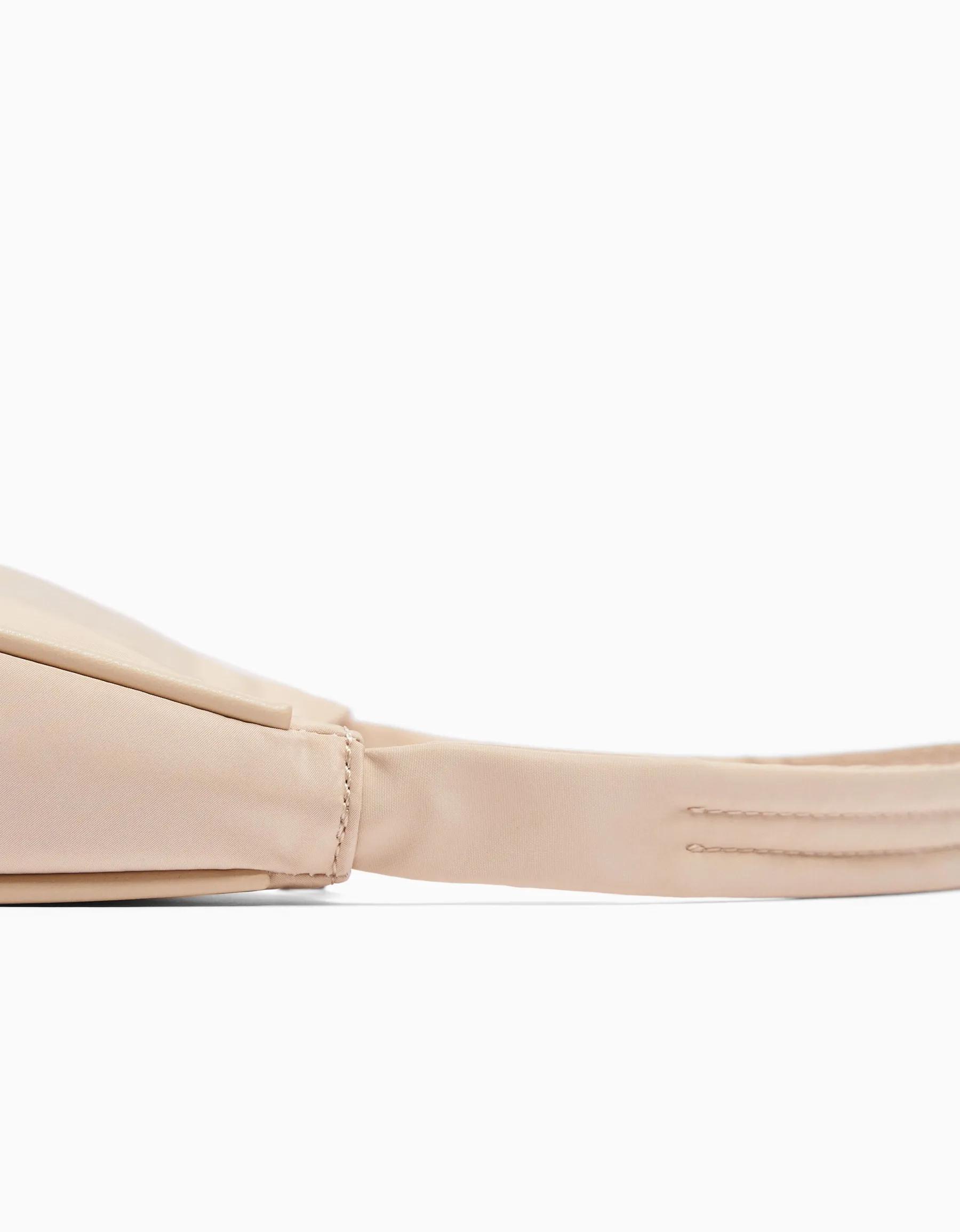 BERSHKA Sac porté épaule tissu Beige Store