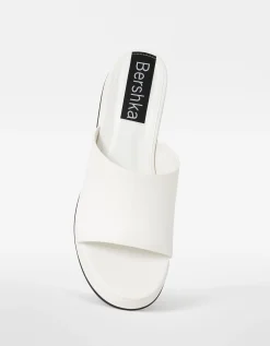 BERSHKA Sandales plateforme Blanc Best Sale