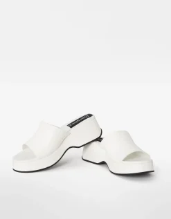 BERSHKA Sandales plateforme Blanc Best Sale