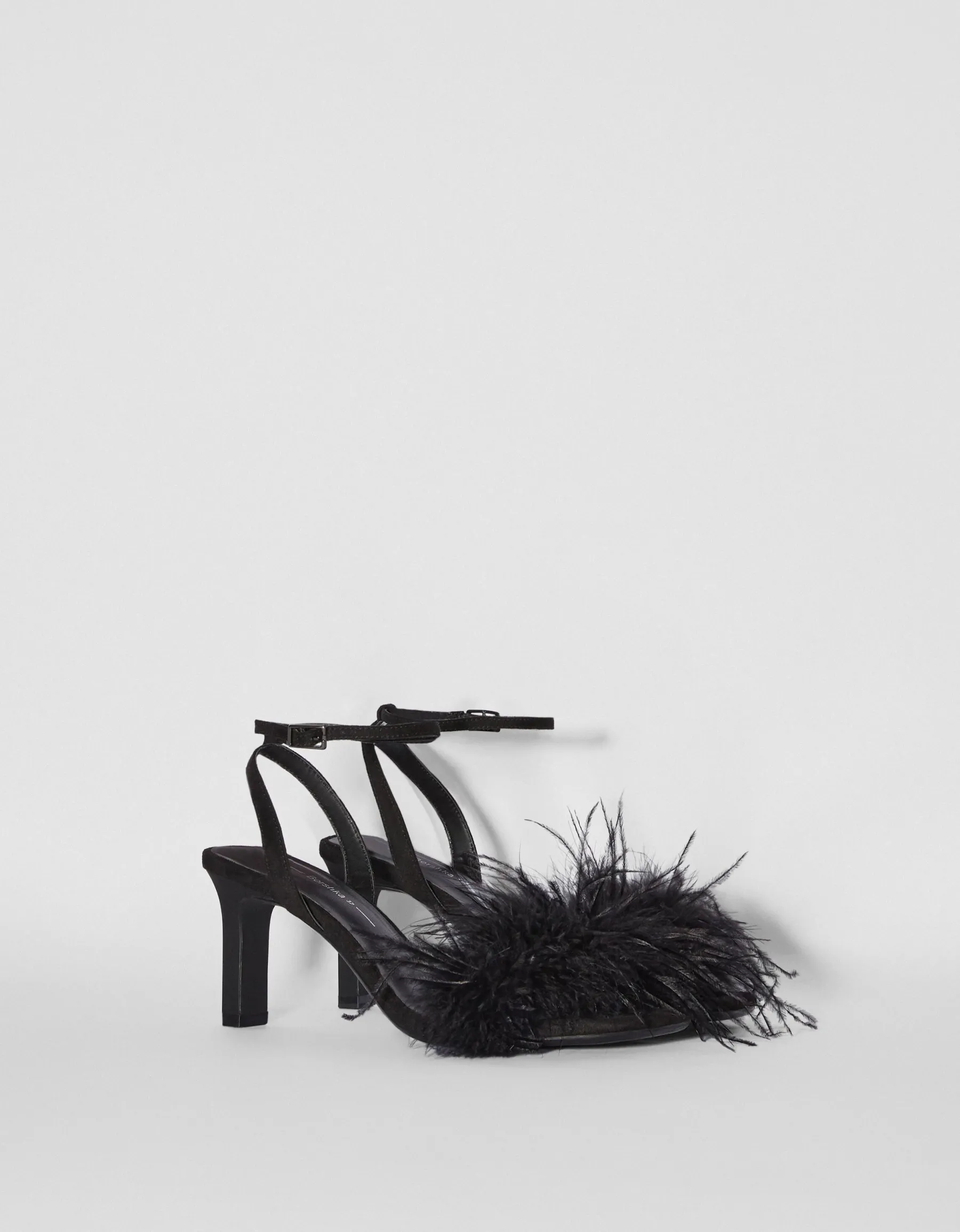 BERSHKA Sandales talon plumes Fuchsia Best Sale