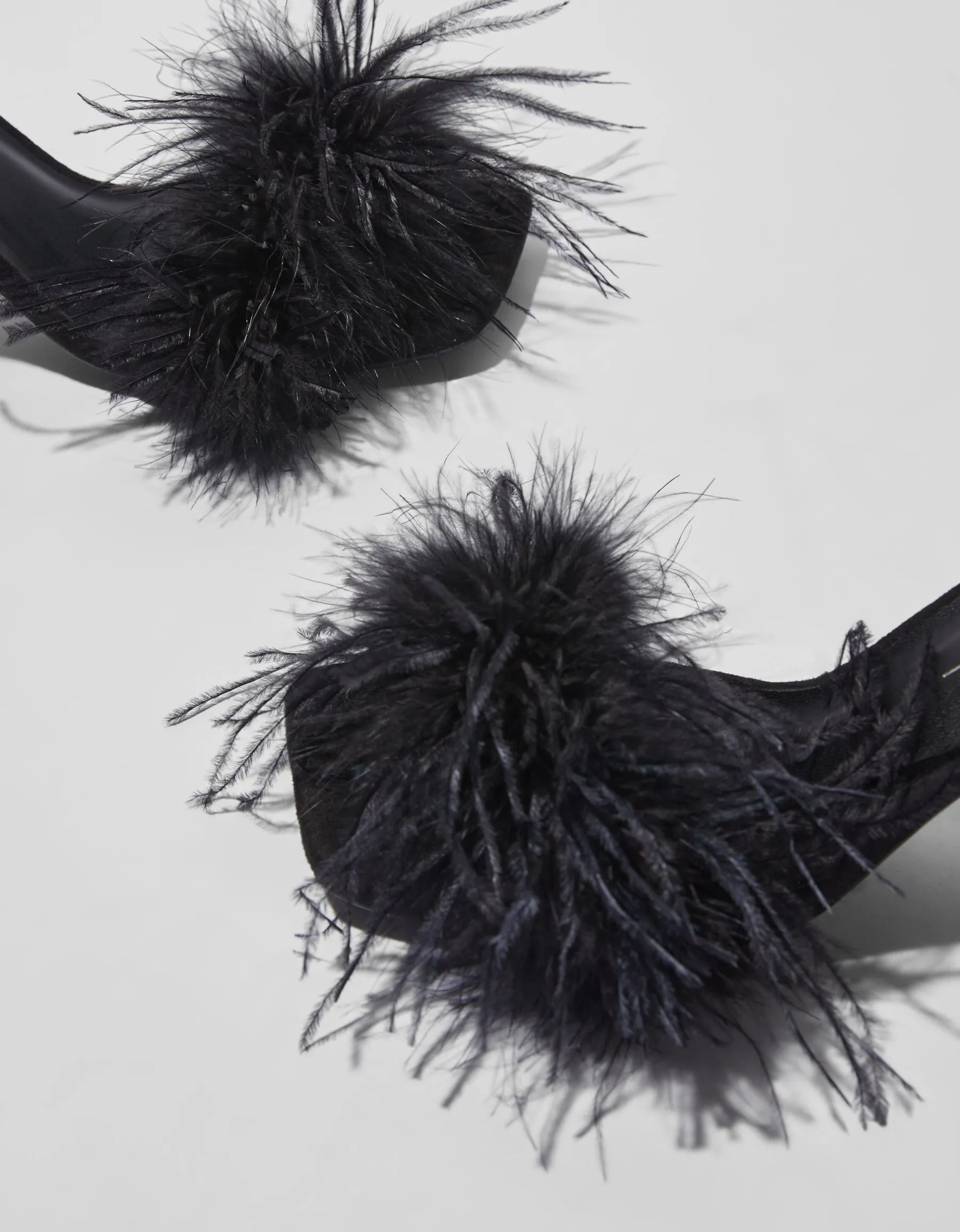 BERSHKA Sandales talon plumes Fuchsia Best Sale