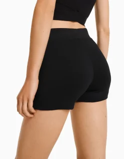 BERSHKA Short cycliste modal Noir Best