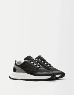 BERSHKA Sneakers avec tissu homme Blanc Clearance