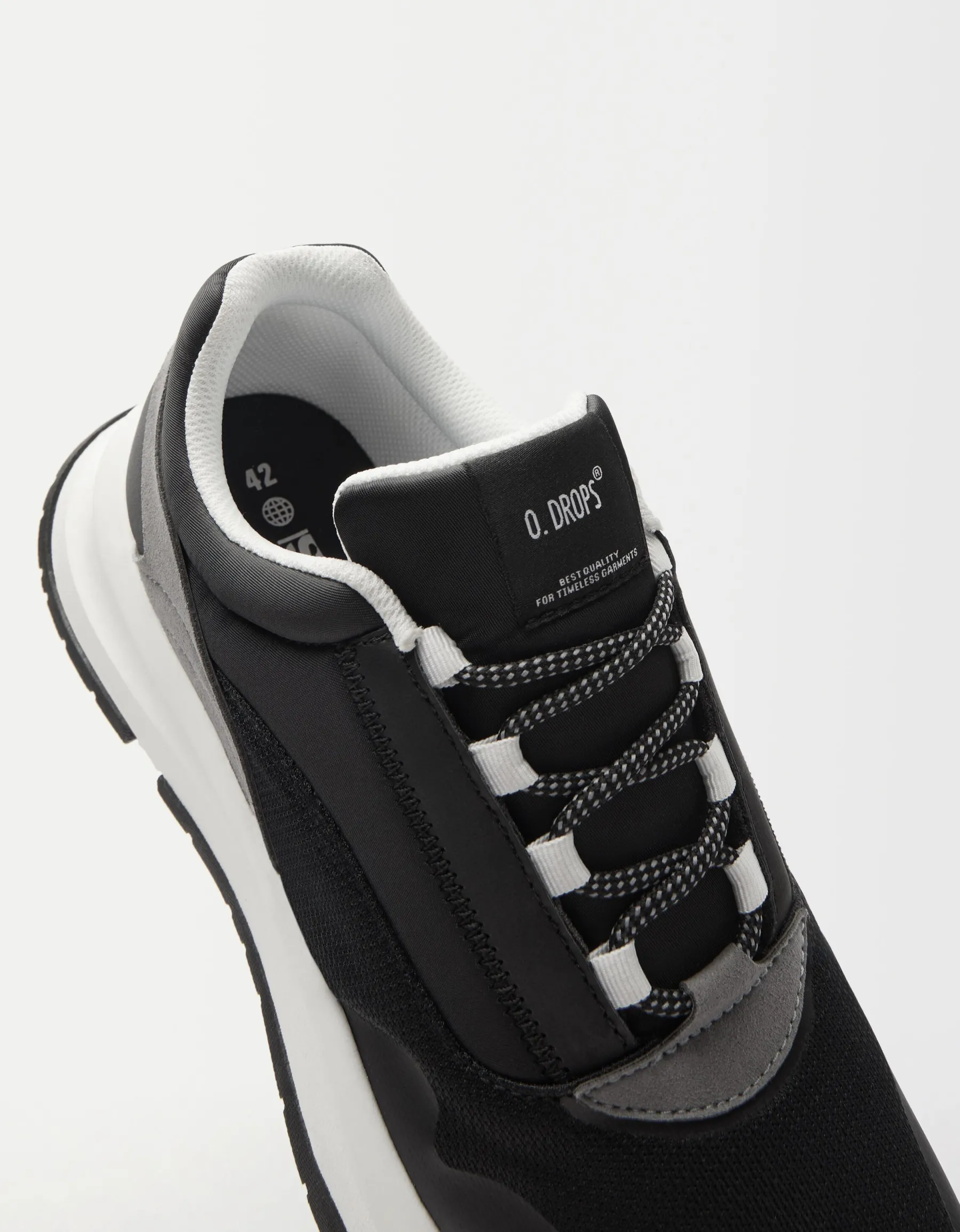 BERSHKA Sneakers avec tissu homme Blanc Clearance