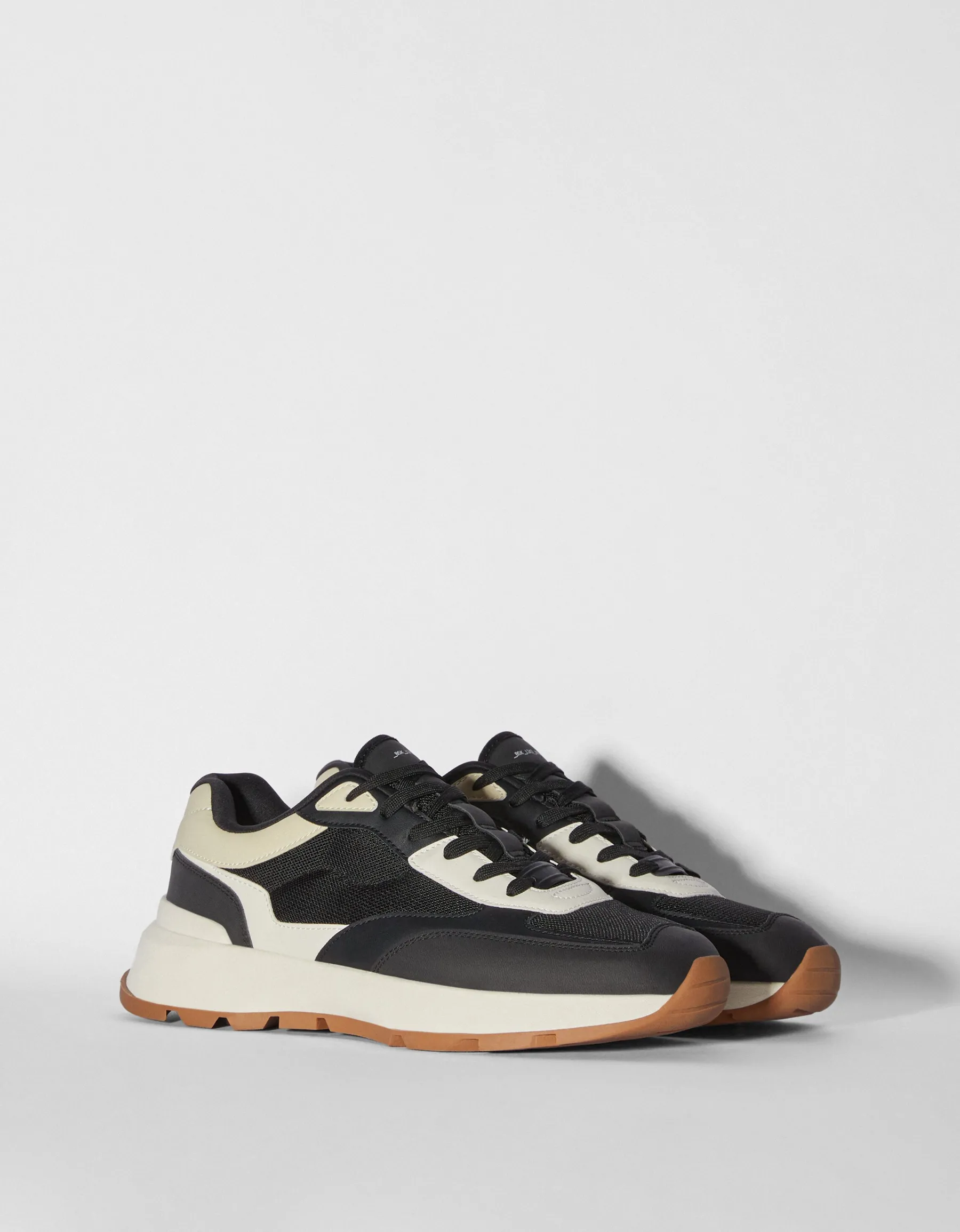 BERSHKA Sneakers mesh homme Blanc Cheap