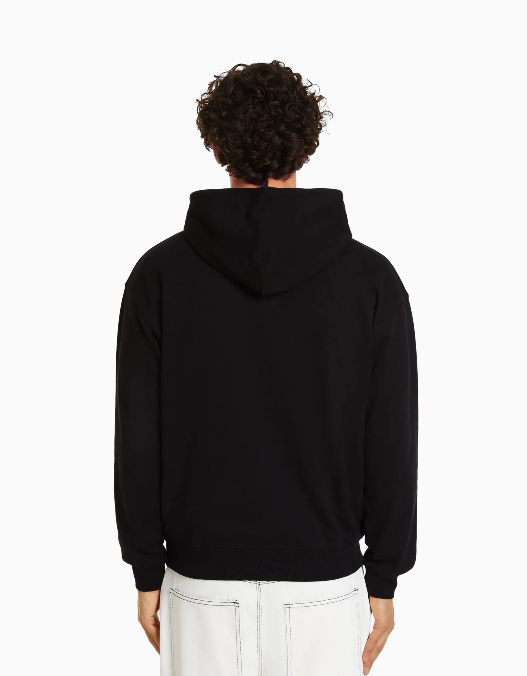 BERSHKA Sweat capuche Noir Store