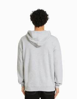 BERSHKA Sweat capuche Gris Cheap