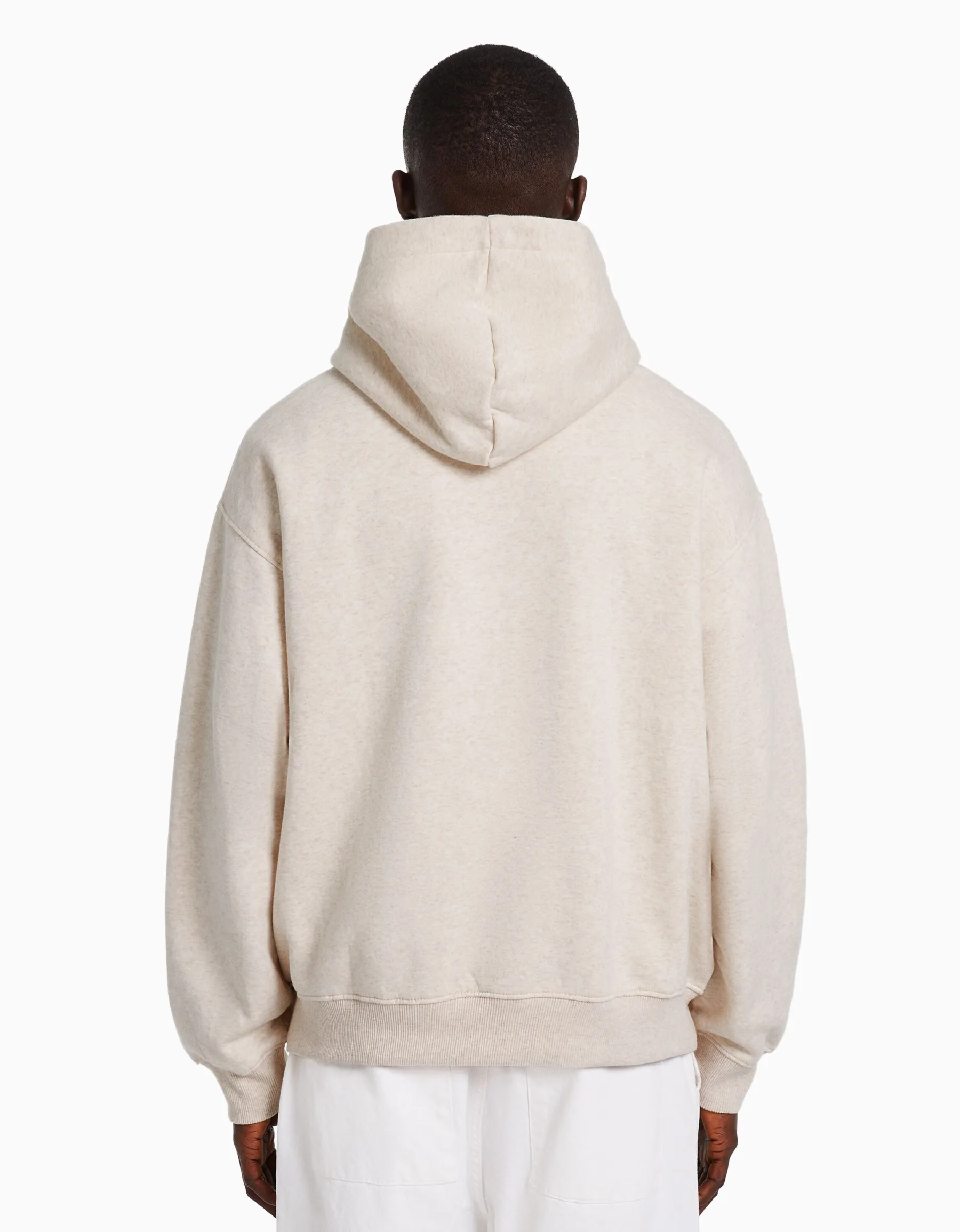 BERSHKA Sweat capuche boxy fit Kaki Fashion