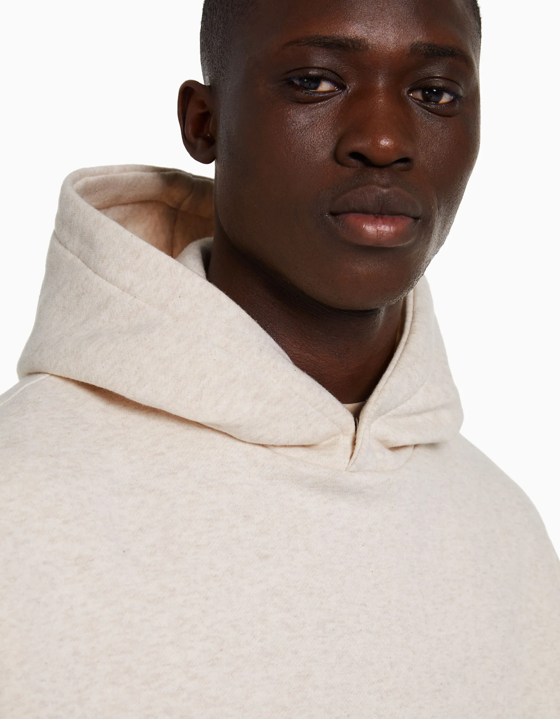 BERSHKA Sweat capuche boxy fit Kaki Fashion