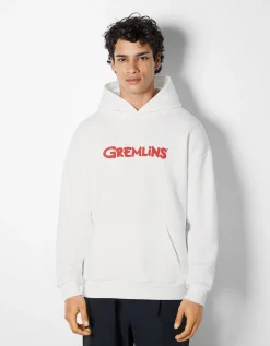 BERSHKA Sweat capuche Gremlins Blanc Sale