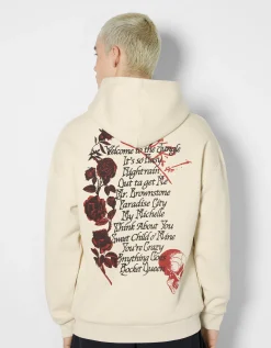BERSHKA Sweat capuche Guns N’ Roses Camel Sale