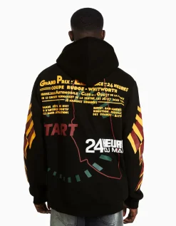 BERSHKA Sweat capuche 24h LE MANS Noir Hot