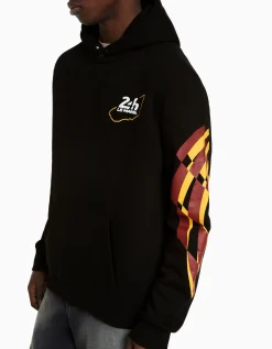 BERSHKA Sweat capuche 24h LE MANS Noir Hot