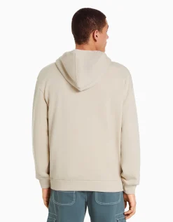 BERSHKA Sweat capuche oversize Beige Cheap